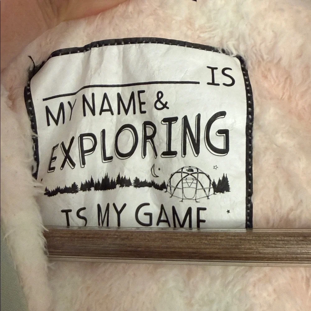 The North Face Campshire Pink White‎ Plaid Baby Fleece One Peice Onsie 18-24 M